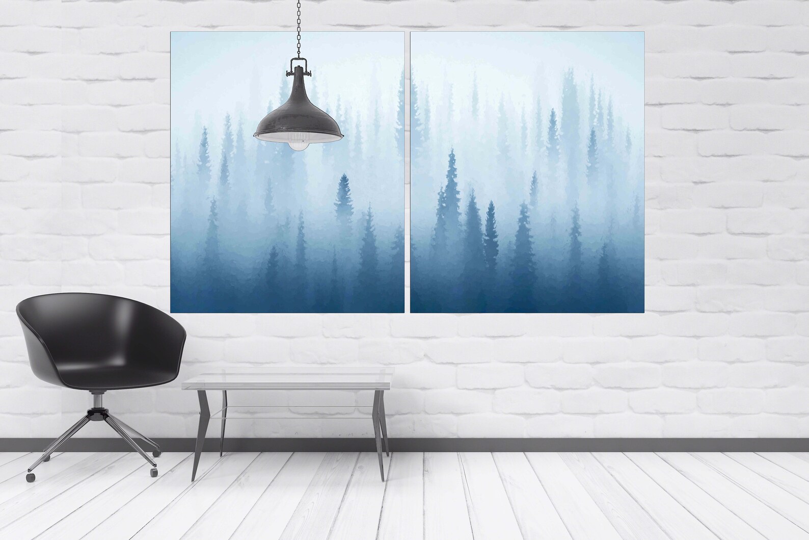 Forest Wall Art Paintings on Canvas Home Wall Decor Canvas Etsy