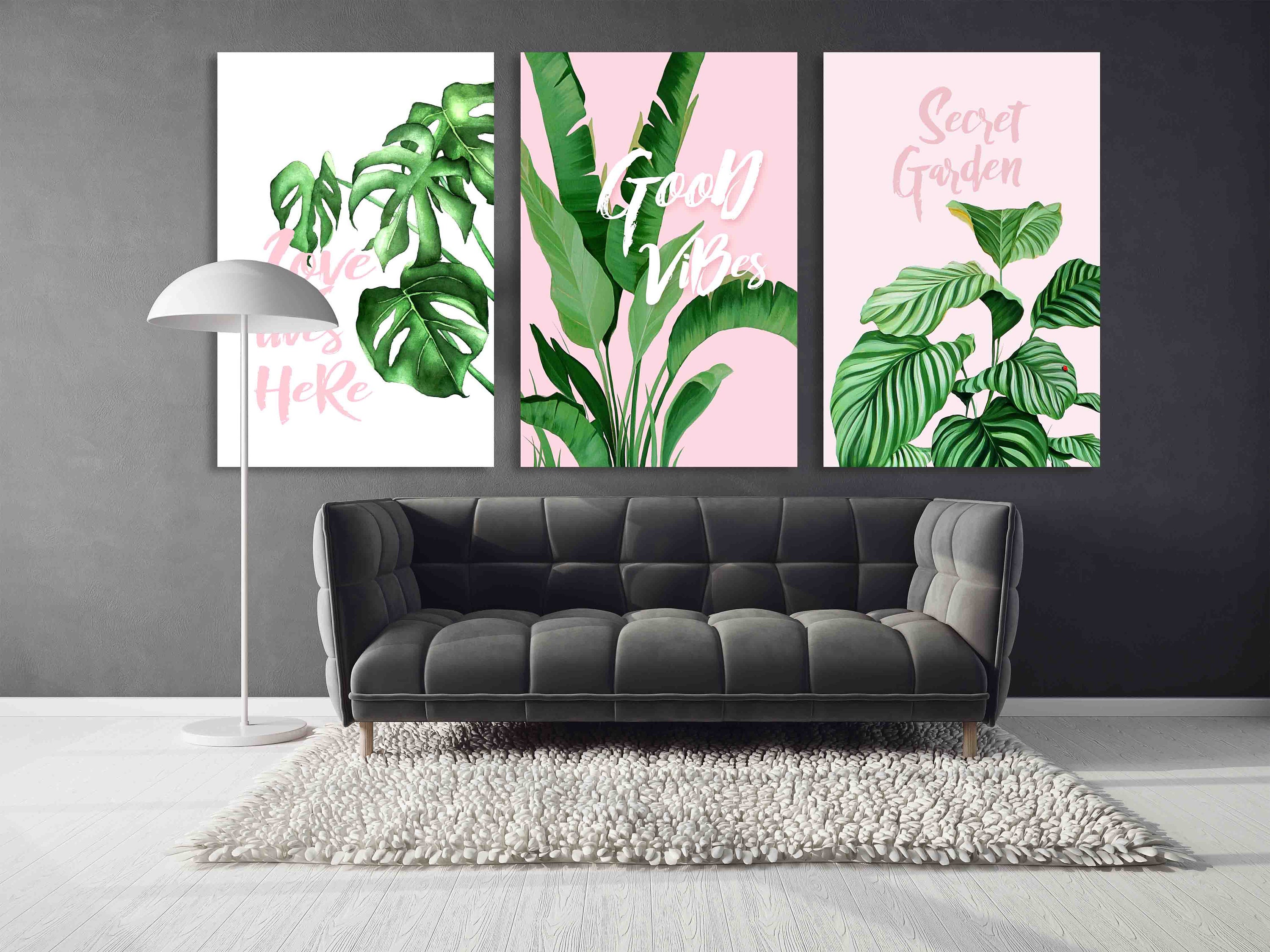 Tropical wall art paintings on canvas home wall decor Etsy