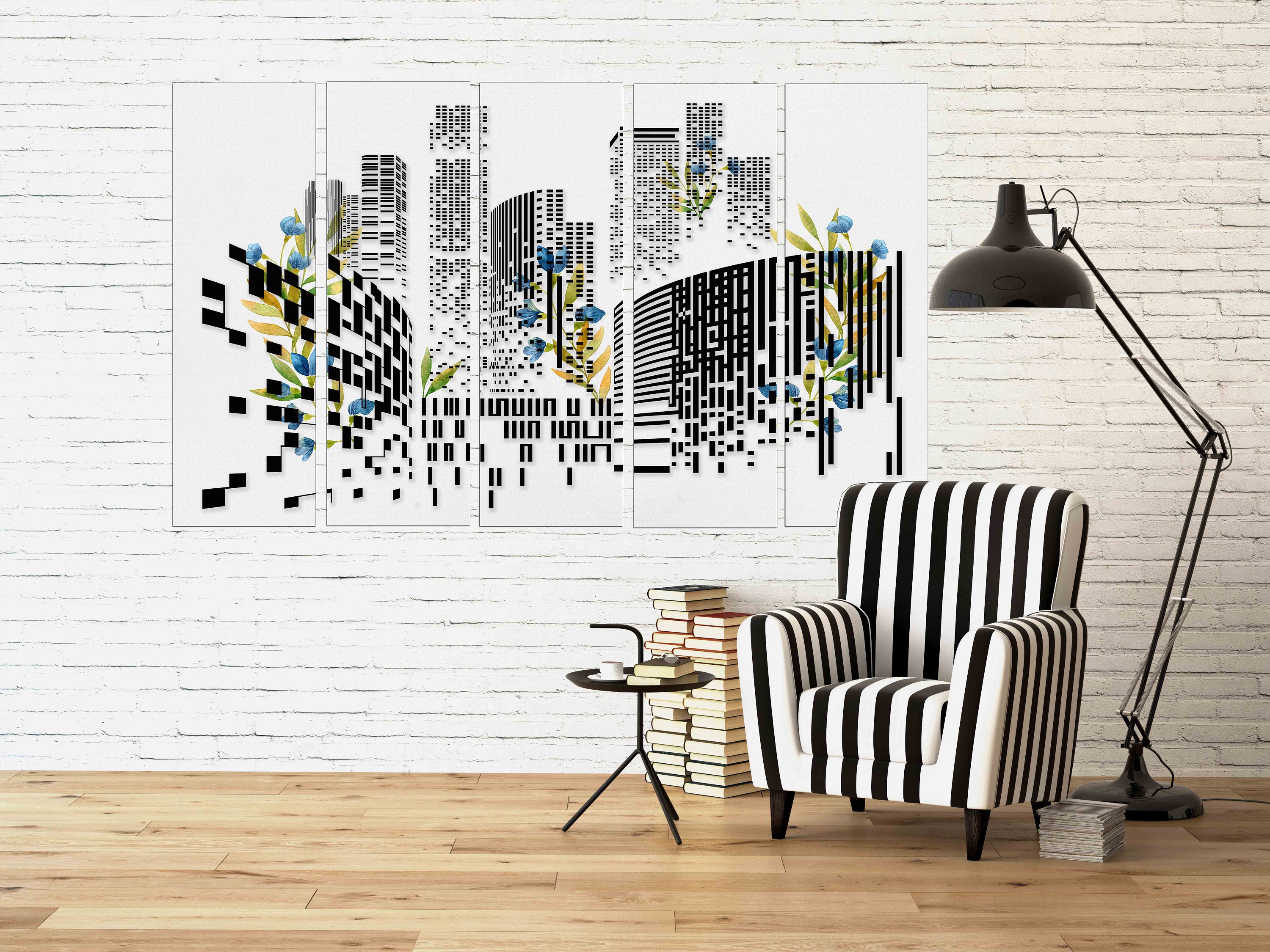 Trendy Wall Art City Wall Art Multi Panel Art Abstract Wall Etsy UK