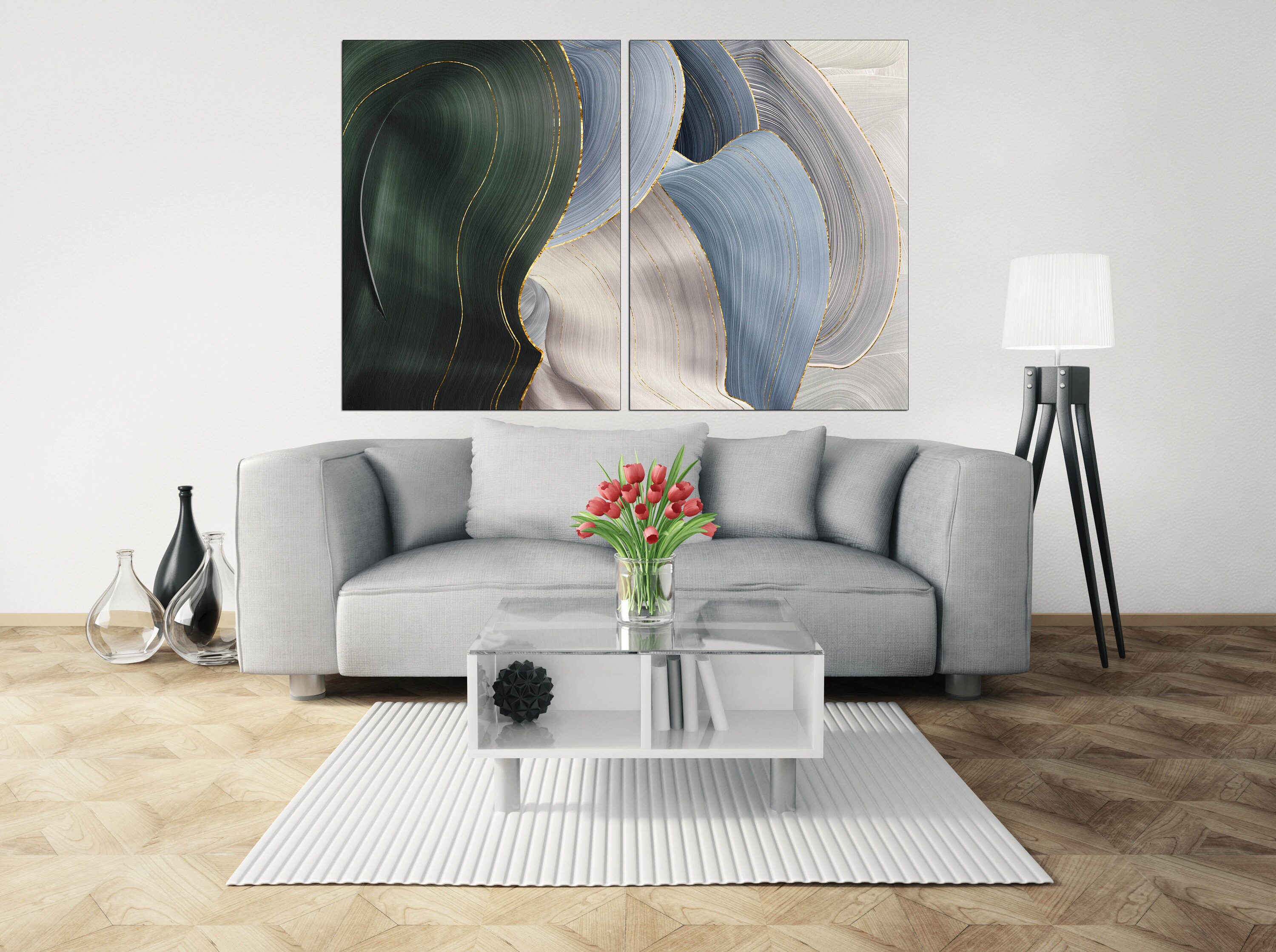 Multi Panel Canvas Multi Panel Wall Art Contemporary Art Etsy