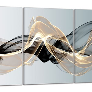 Abstract Black and White Canvas Wall Art: Multi Panel Room Decor