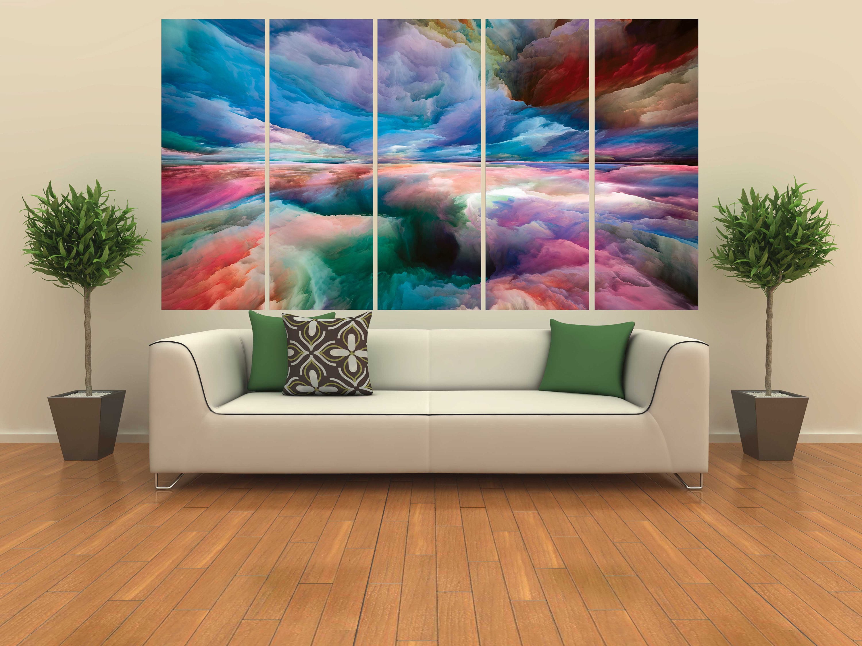 Multi panel wall art abstract canvas trendy wall artAbstract Etsy