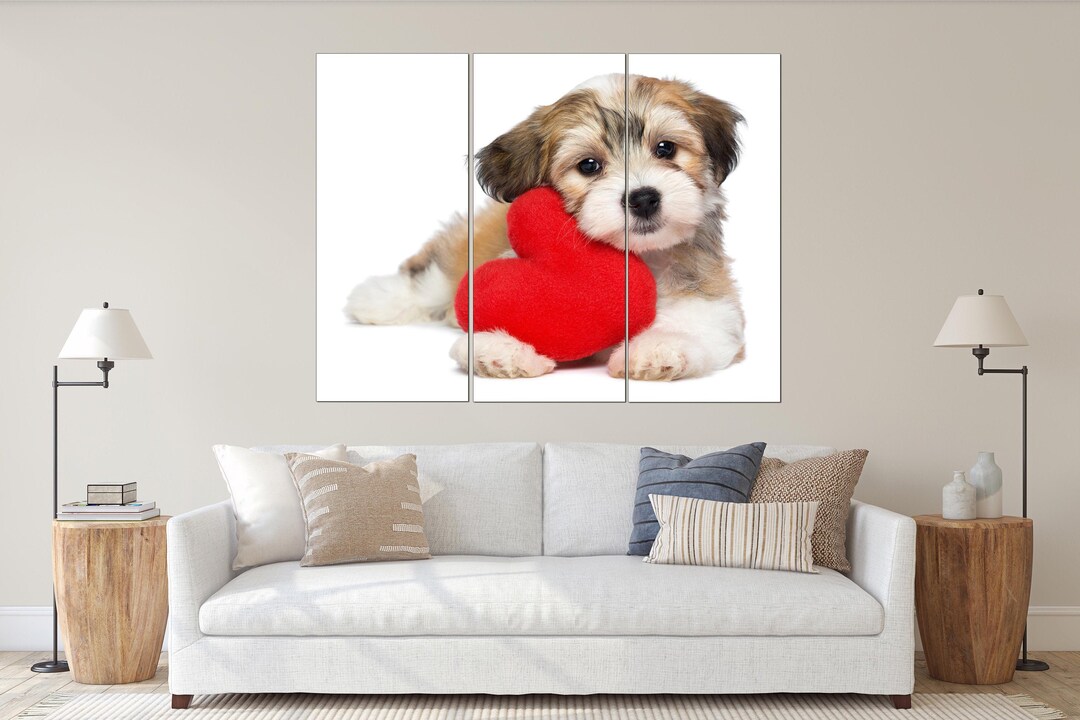 Red Heart Wall Art Love Wall Art Paintings on Canvas Etsy