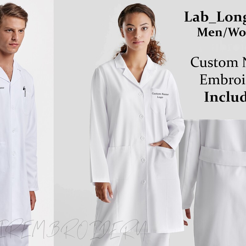 Embroidered Lab Coat Examples Lab Coat - Etsy