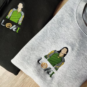 Moletom bordado unissex de inspiração cômica bordado com gola redonda, moletom com capuz cômico bordado, roupas bordadas vintage,