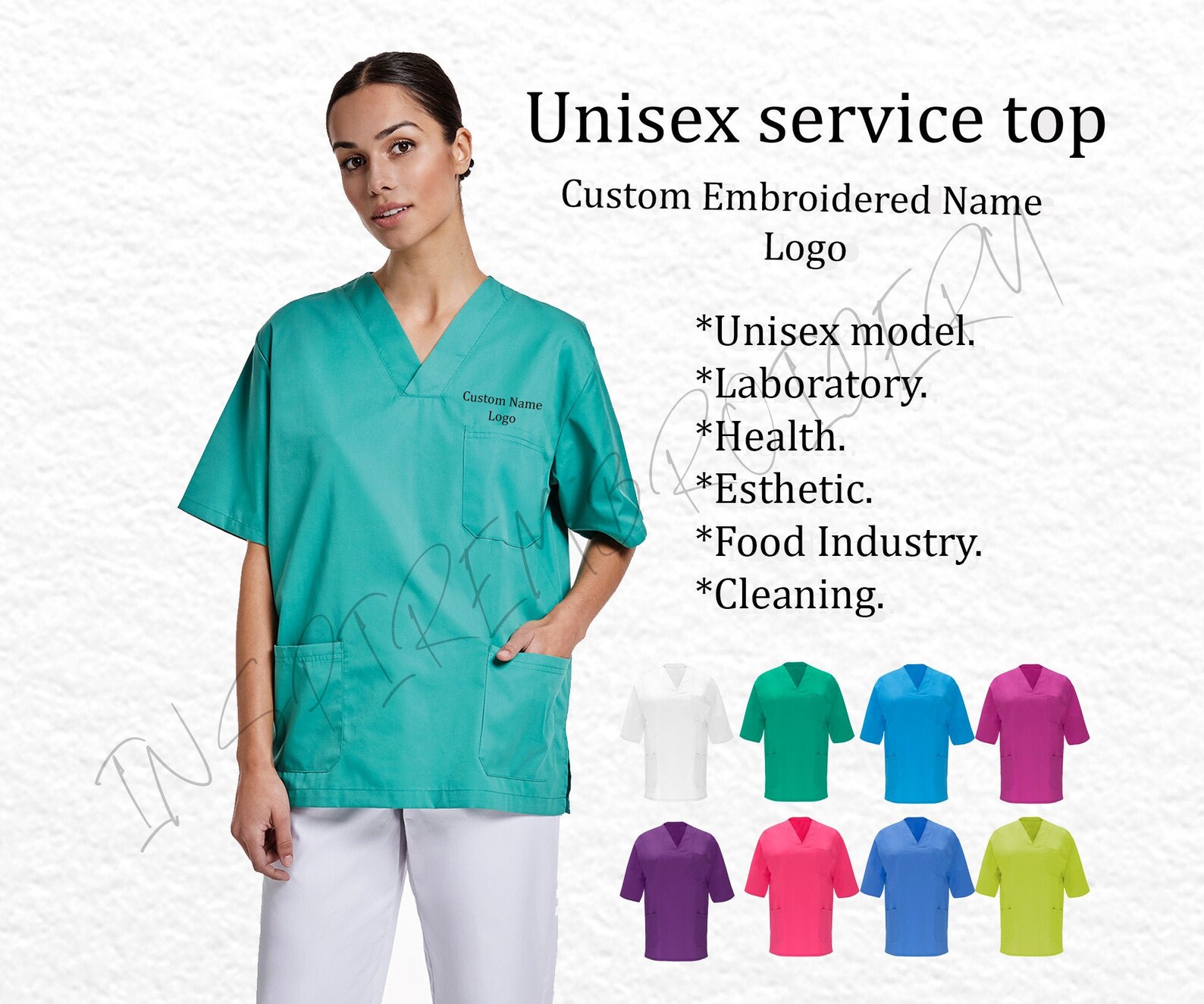 Personalized Unisex Scrub Set High quality Custom Work Etsy