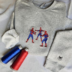 Moletom bordado com gola redonda unissex com inspiração em quadrinhos bordados personalizados, moletom com capuz bordado com quadrinhos, roupas bordadas vintage,