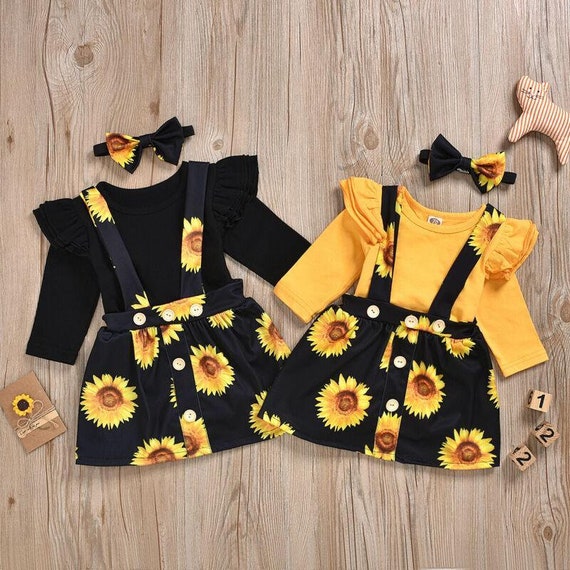 sunflower outfit baby girl