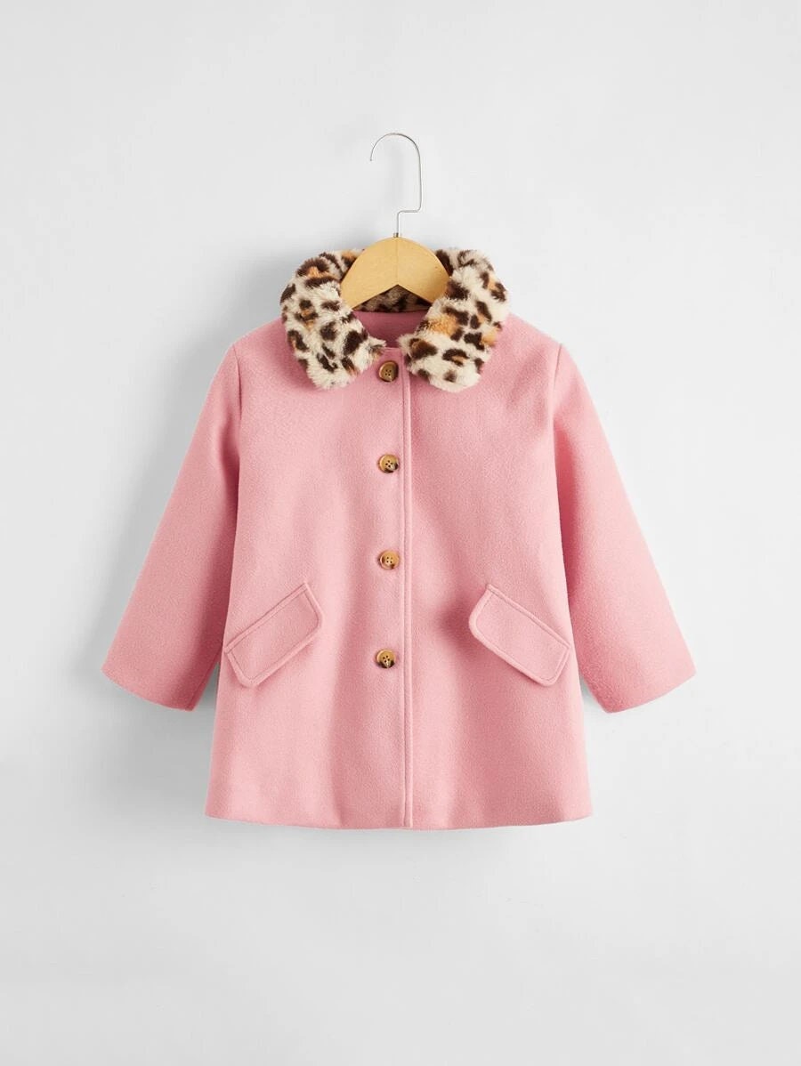 Kids Winter Coat For Girl Coat Toddler Girl Leopard Teddy Etsy