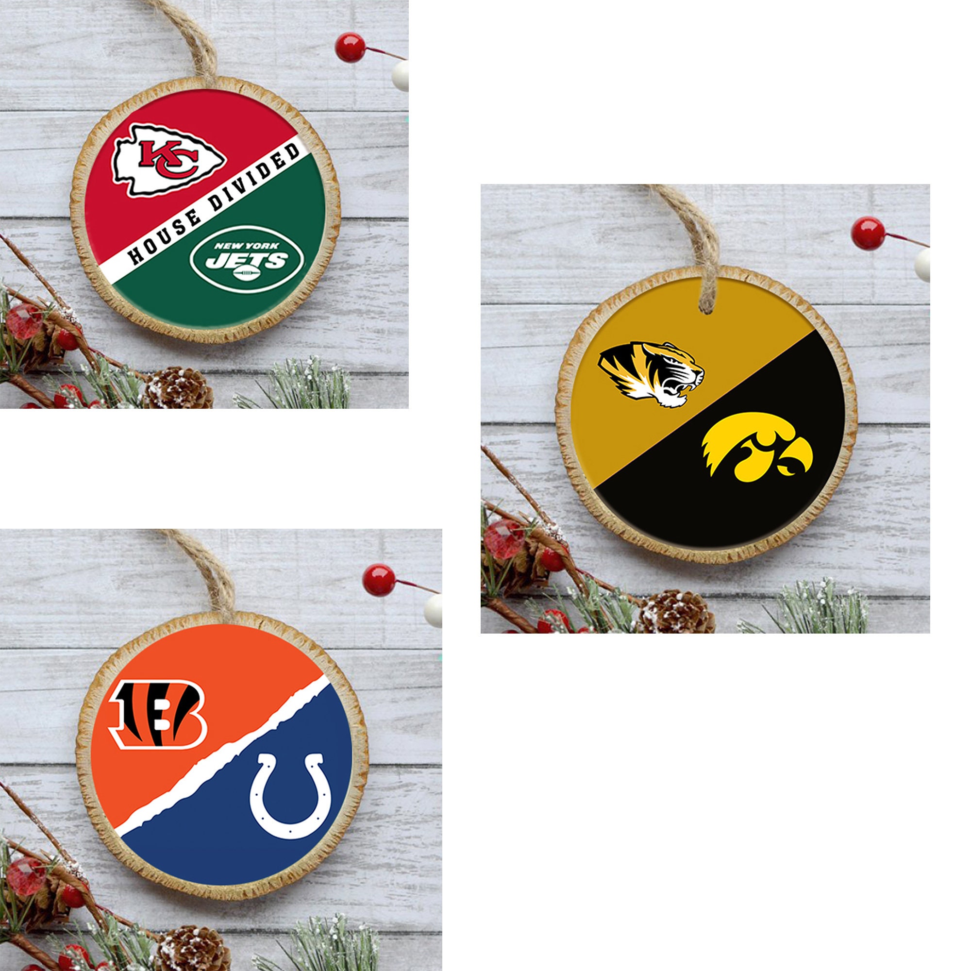 House Divided Ornament NFL MLB NBA Football Baseball Etsy