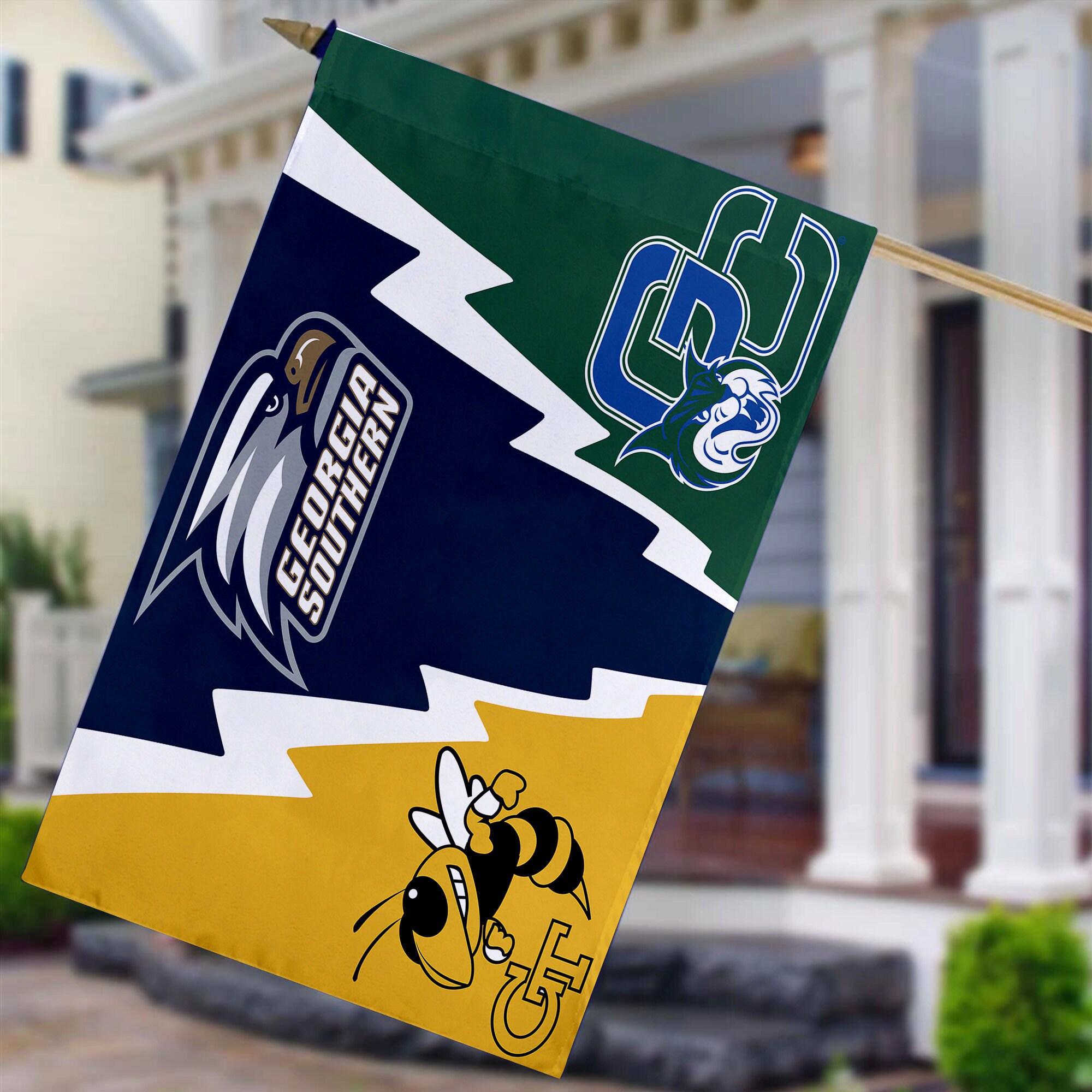 Personalized 4 House Divided Flag Make Your Own Custom House Etsy