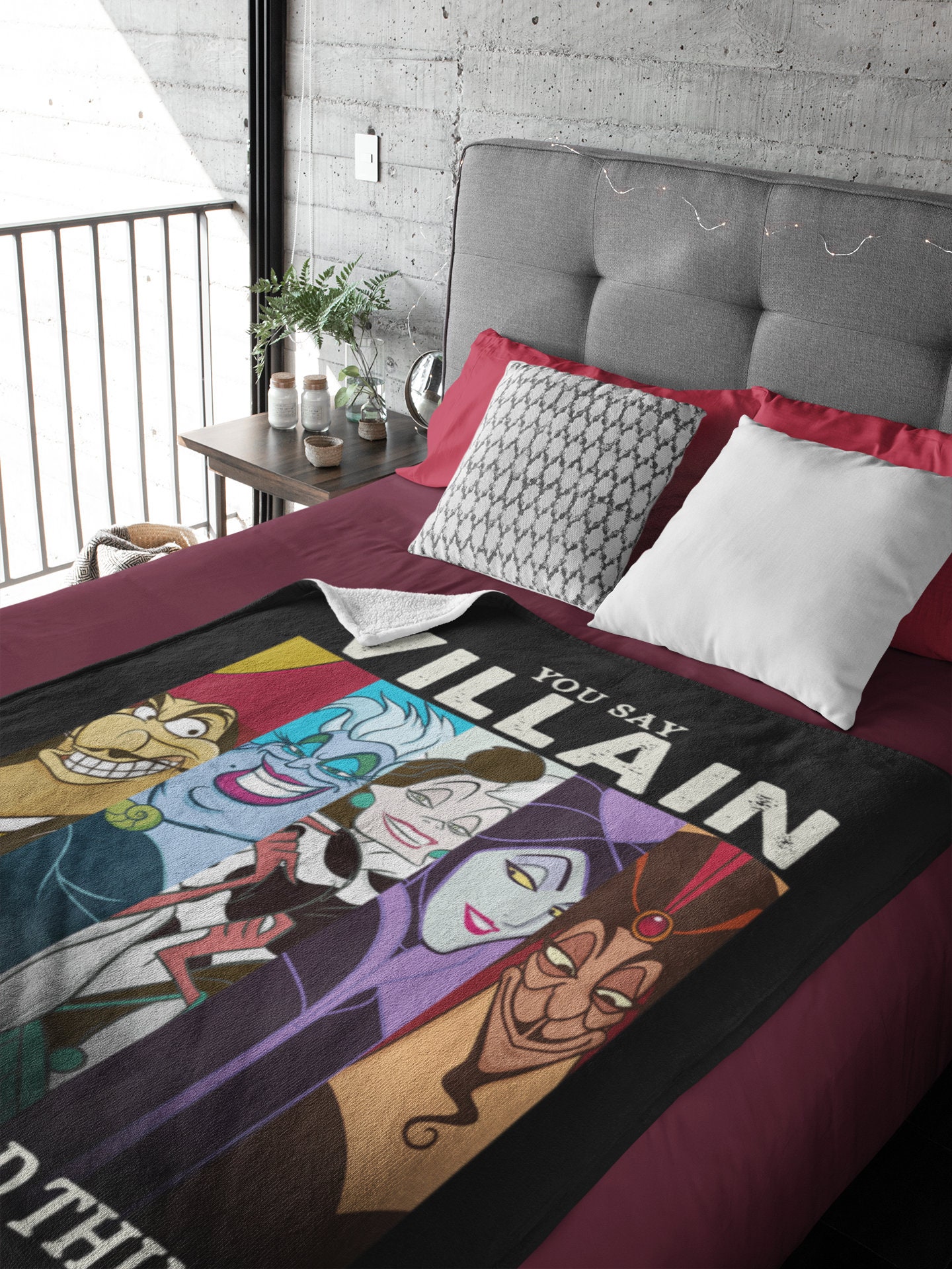 Custom Disney Villain Blanket Disney Evil Blanket Halloween Etsy