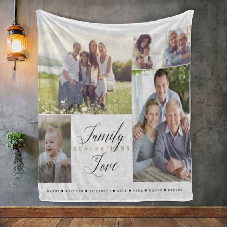 Custom Blanket With Picture Blanket Family Blanket Photos Etsy