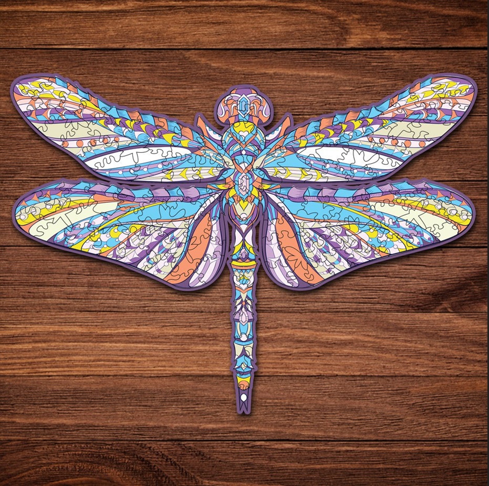 Dragonfly Jigsaw Puzzle Wooden Jigsaw Puzzle Animals Puzzle Etsy