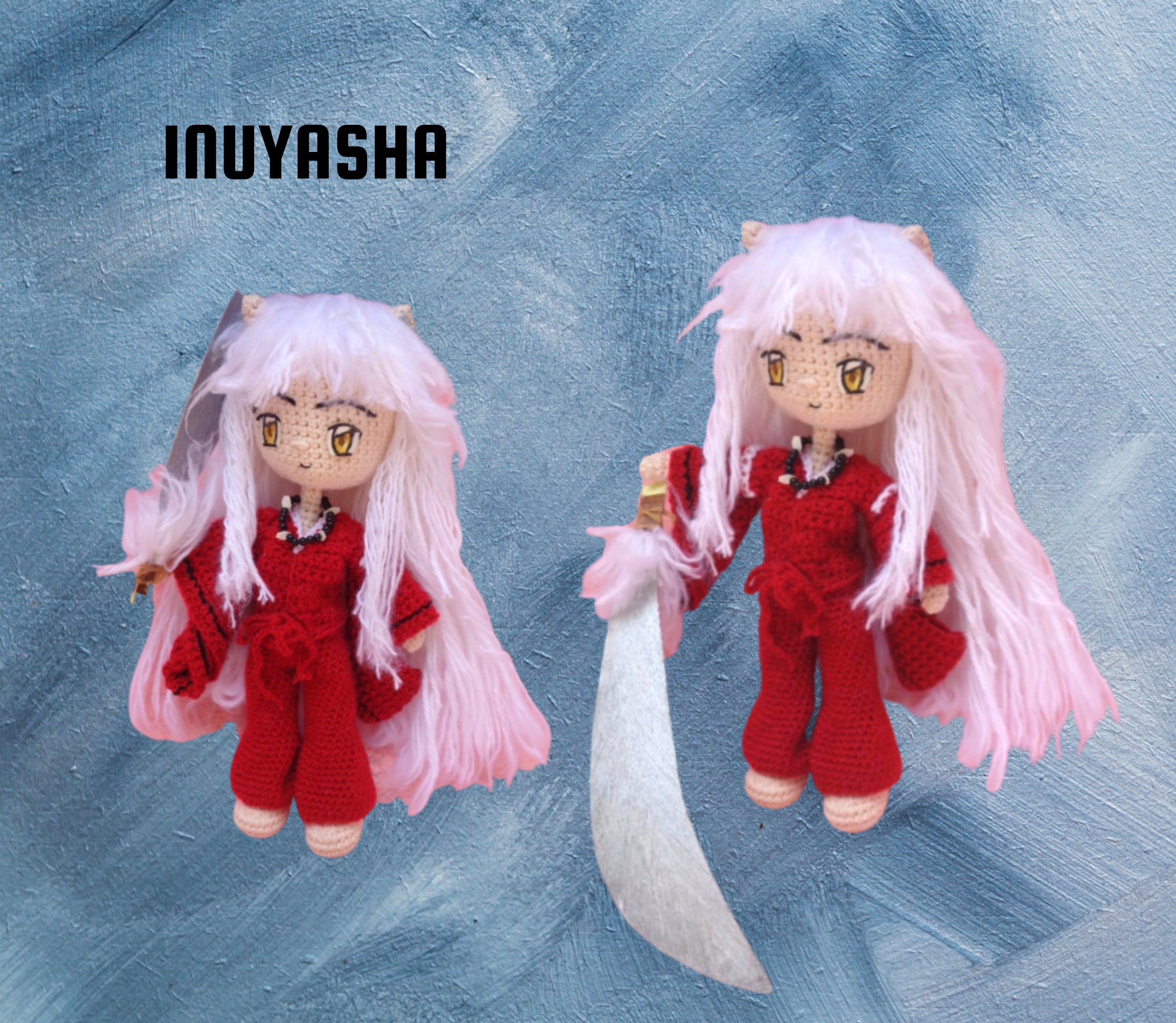 Inuyasha Crochet Doll Inuyasha Character Inuyahsa Doll Etsy