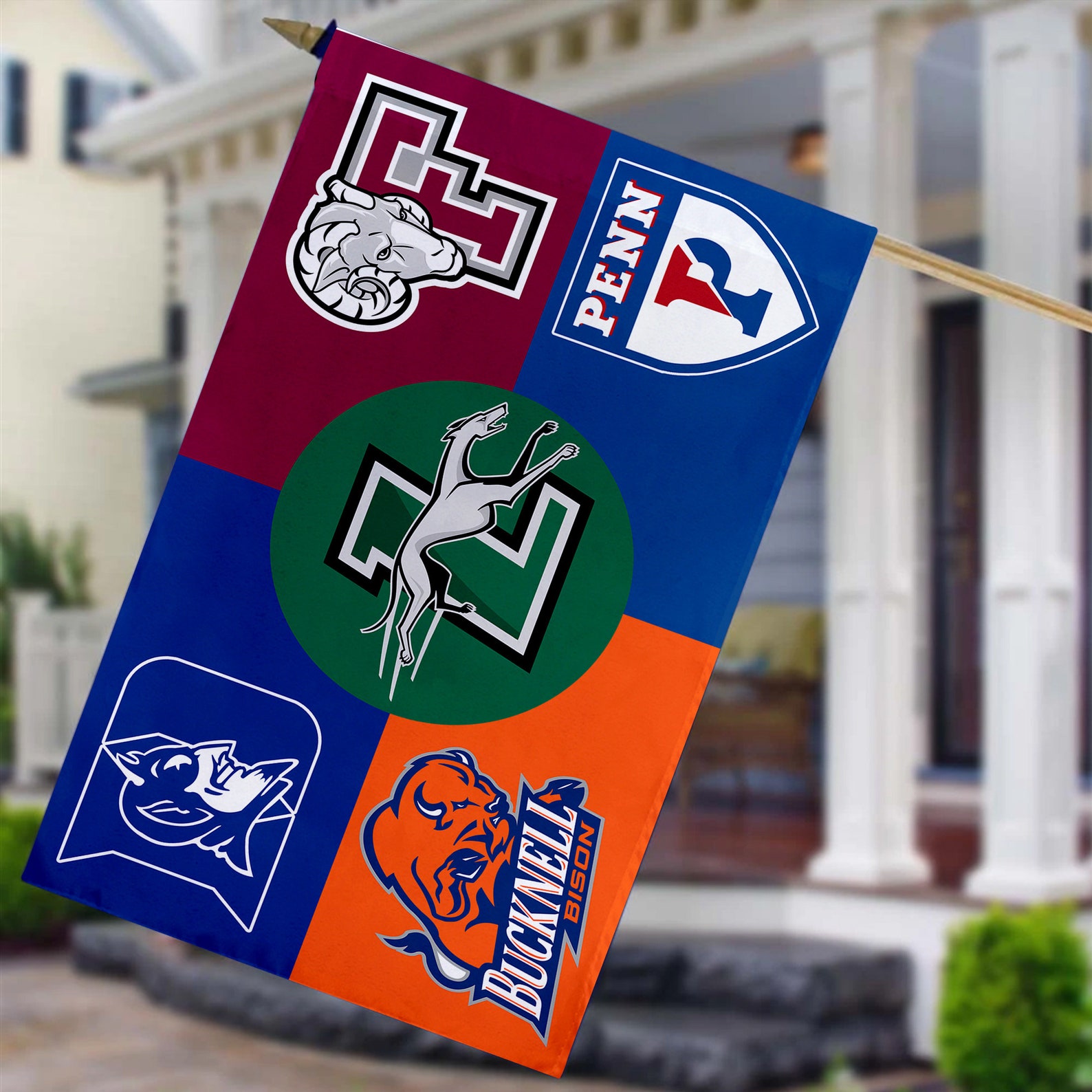 Personalized 4 House Divided Flag Make Your Own Custom House Etsy