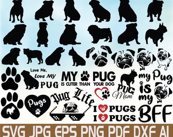 Download Pug Mom Svg Etsy