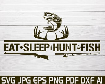 Download Eat Sleep Fish Svg Etsy
