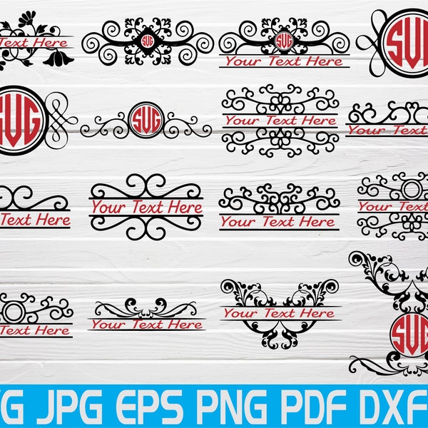 16 Mailbox Svg Cut Files Mailbox Monogram Frame Svg Flourish Svg Swirl Svg Ornament Clipart Monogram Mailbox Decal Cricut Silhouette Design