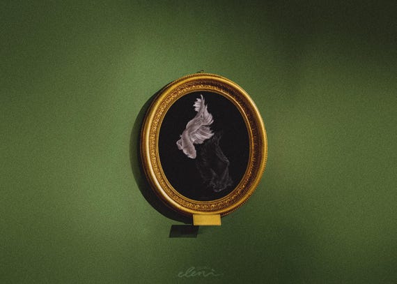 The Strongest - Jujutsu Kaisen inspired Oil Study - Betta Fish SatoSugu Art Print – Anime Wall Art
