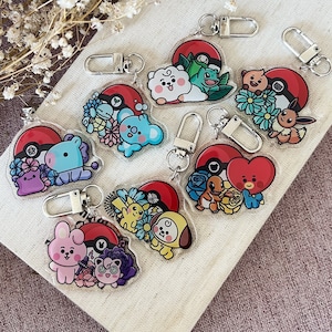 BTS Bangtan Anime Cute Keychain