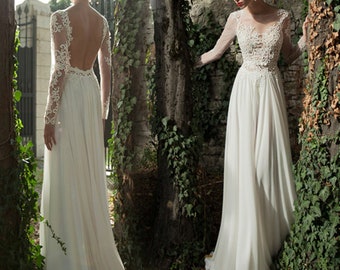 Garden Wedding Dress Etsy