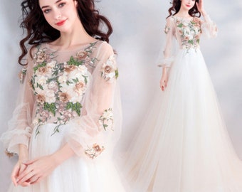 Off The Shoulder Wedding Dress Bridal Gown With Flowers Wedding Dresses With Flowers Bridal Dresses Wedding Dresses