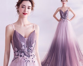 lavender purple wedding dresses