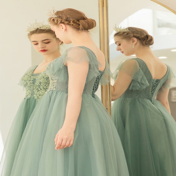 Fantasy Bridal Dress Light Green Lace 
