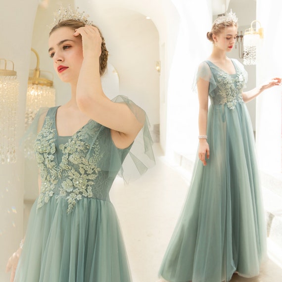 Fantasy Bridal Dress Light Green Lace 
