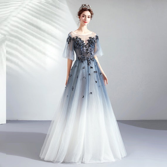 Evening Dress Half Sleeves Prom Party 