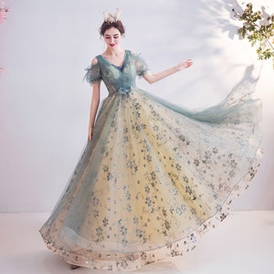 2020 Mint Green Wedding Tulle Dress Sparkle Evening Gown - Etsy