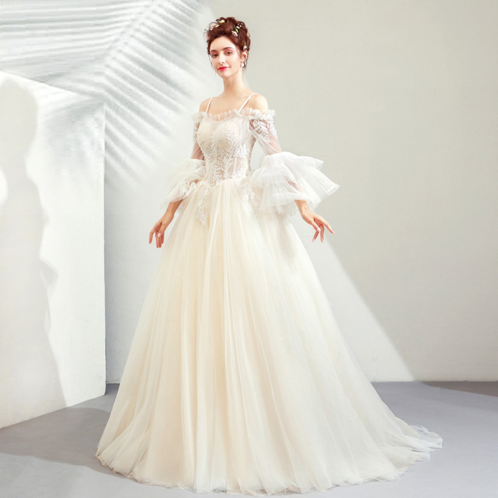 sparkly puffy wedding dresses
