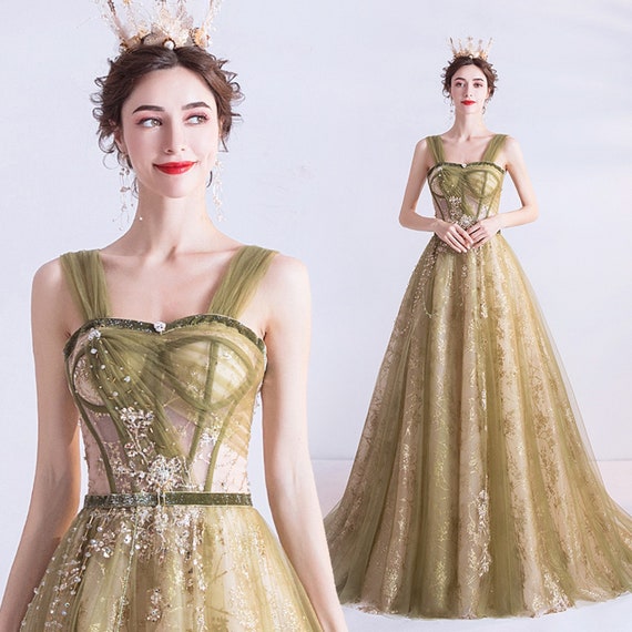 Luxus Gold Braut Shower Kleid Glitzer Hochzeitskleid Korsett - Etsy Schweiz