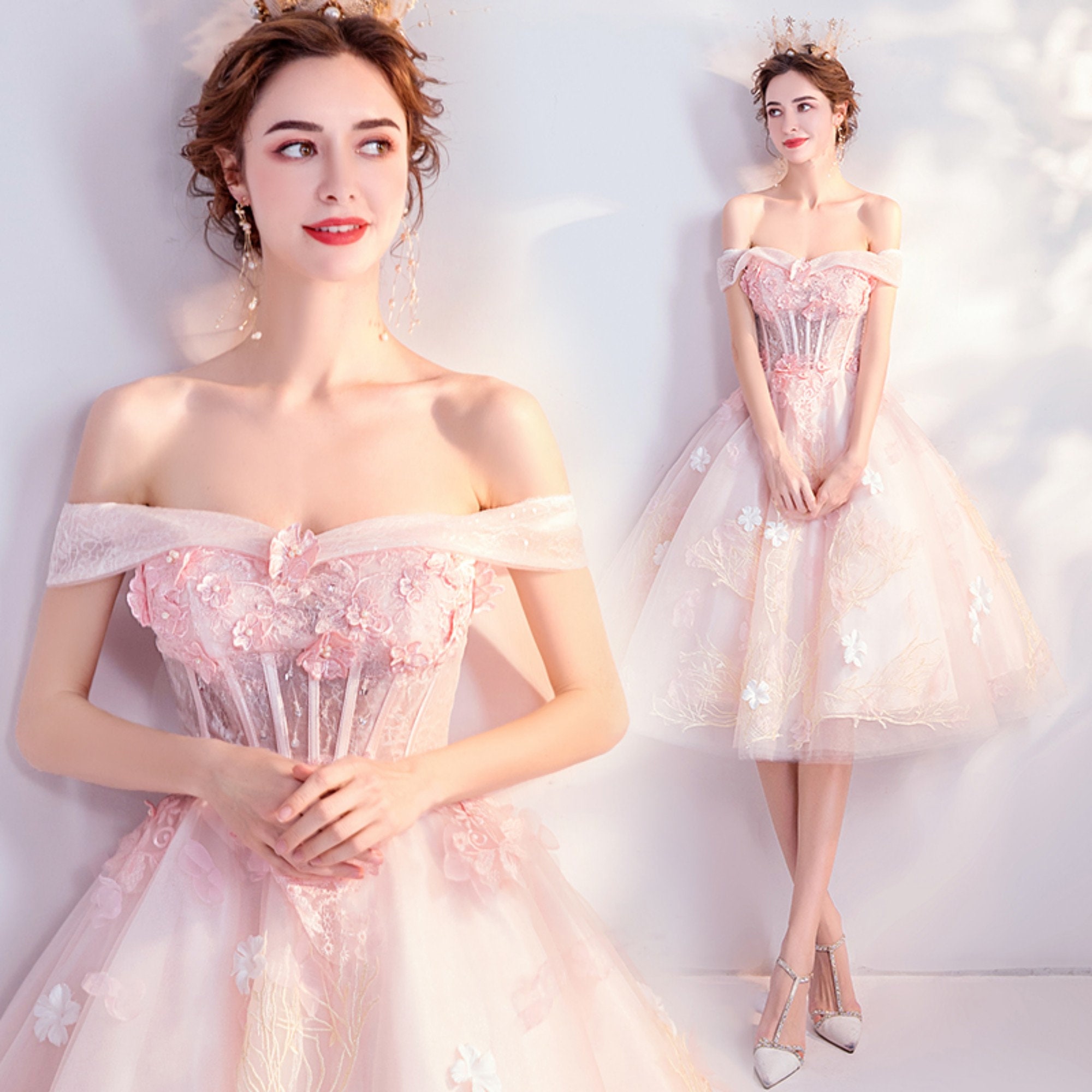 pink short dresses for wedding