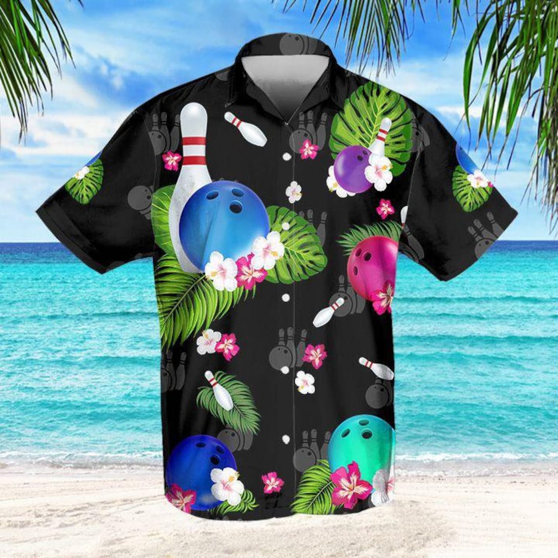 Bowling Tropical Hawaiian Shirt Bowling Shirt Gift for Bowling Etsy