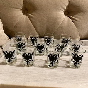 Albanian Eagle Shot Glasses