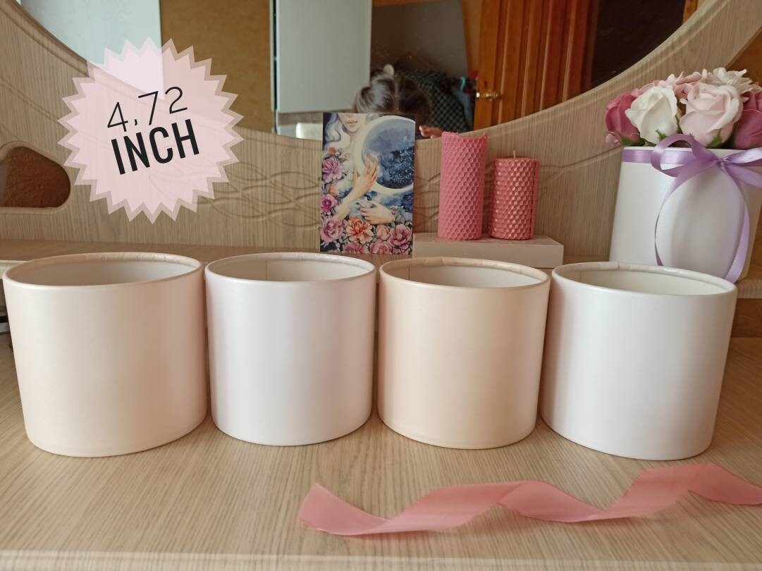 Round box for for flower arrangement. Set of 4 boxes for Etsy