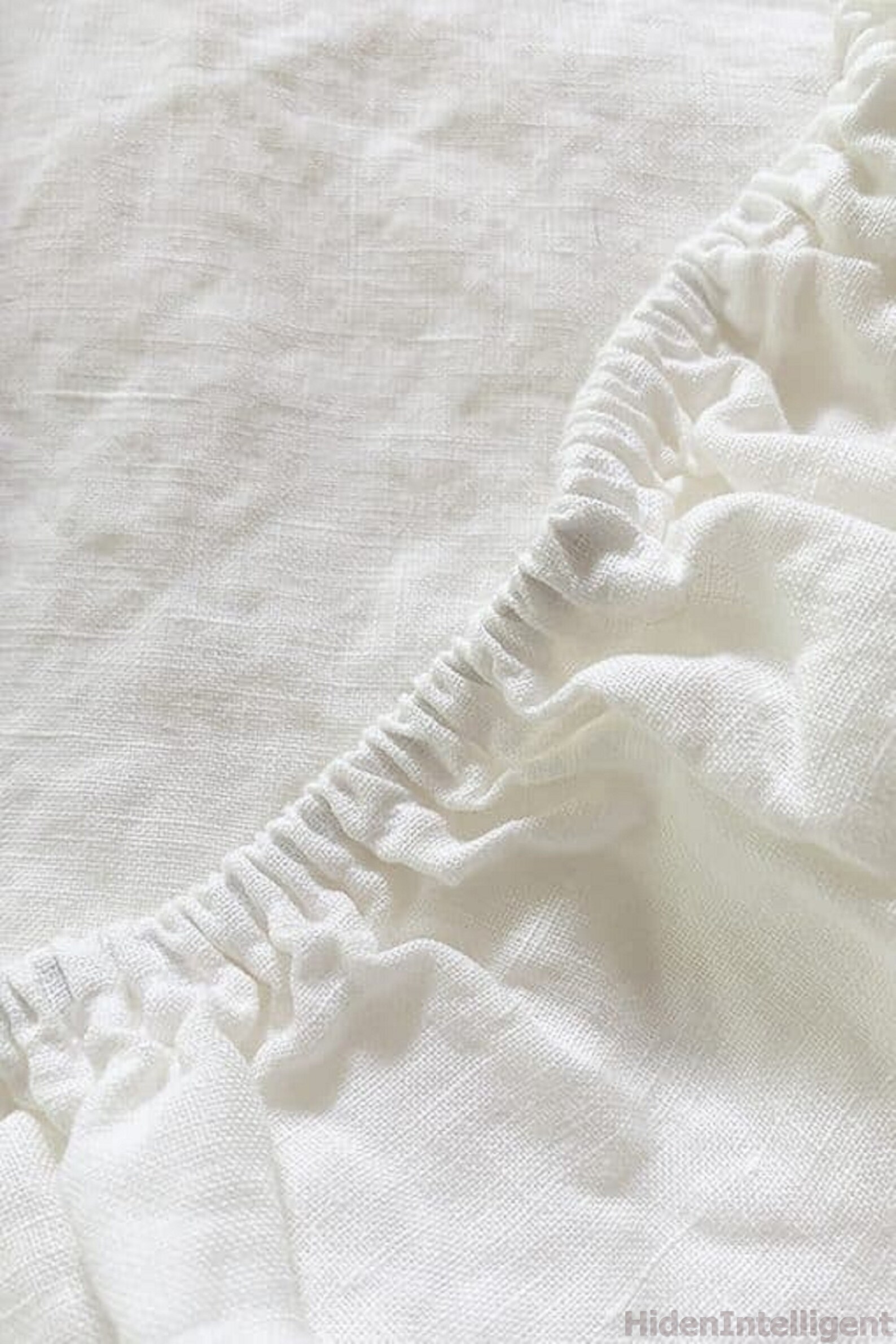 Weiße Leinen montiert Blatt Leinen Bettbezug Queen/King | Etsy