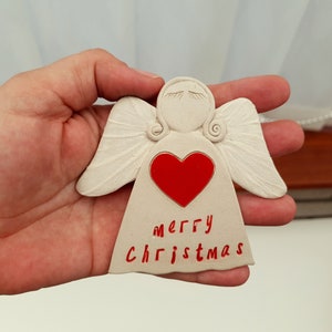 Christmas decoration, Fridge magnet, Angel magnet, Home decor, Kitchen decor, Cute magnet, Ceramic magnet, Handmade ceramic magnet
