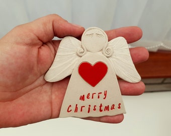 Christmas decoration, Fridge magnet, Angel magnet, Home decor, Kitchen decor, Cute magnet, Ceramic magnet, Handmade ceramic magnet