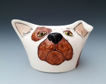 Pottery dog, Handmade figurine, Ceramic dog miniature, Dog lovers gift, Animal sculpture, Dog Mama Gift