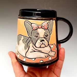 Animal Cup, Dog Mug, Handmade Coffee Mug, Pottery Teacup, Hand Painted ...