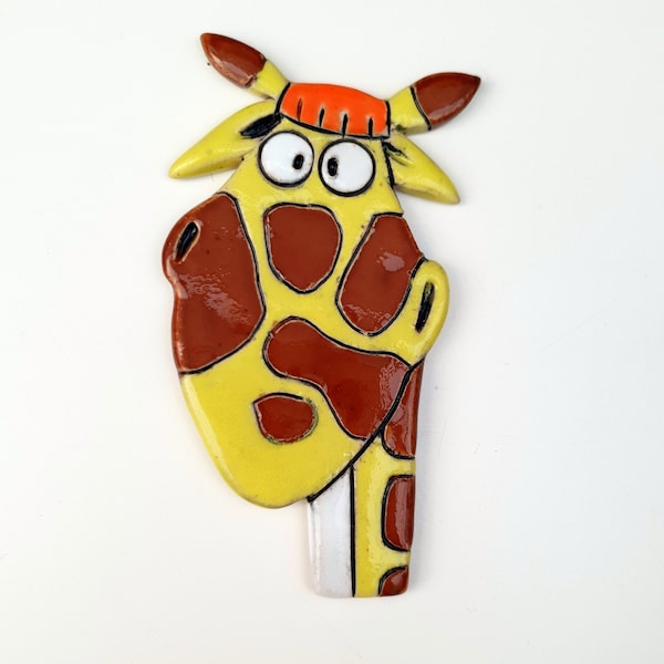 Giraffe fridge magnet, Kitchen decor, Animal magnet, Home decor, Cute magnet, Ceramic magnet, Handmade ceramic magnet, Small gift