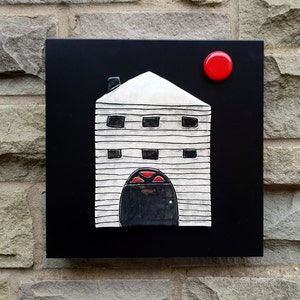 Handgemachte Keramik-Wandbehang, Keramikfliese, Keramikfliese, Wanddekor, Housewarming-Geschenke, Keramikfliese in Holzpaneel