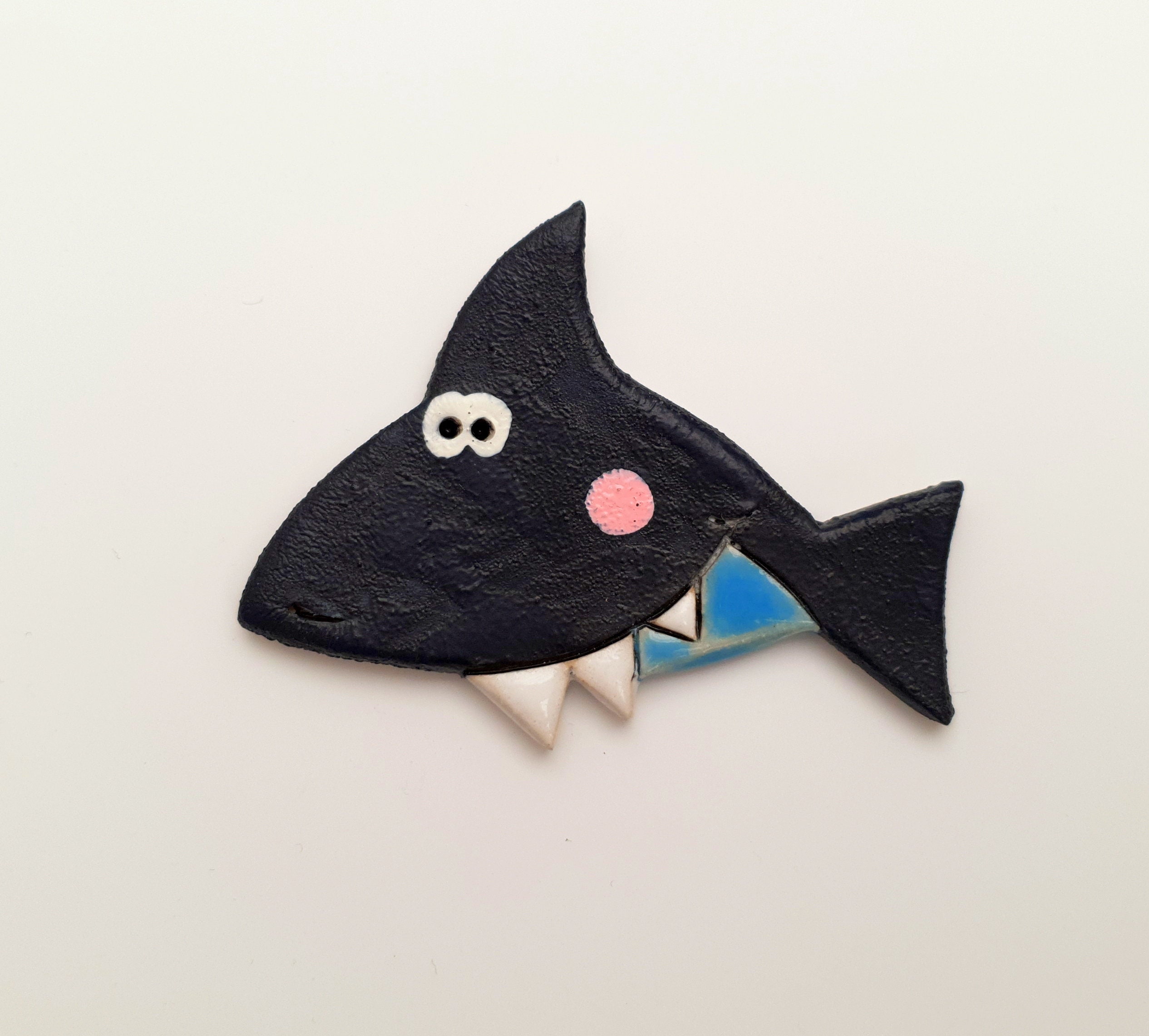 Fridge Shark Kitchen Decor Handmade Ceramics Etsy