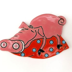 Pig magnet, Kitchen decor, Handmade ceramic magnet, Fridge magnet, Kitchen accessories, Animal magnet, Home decor