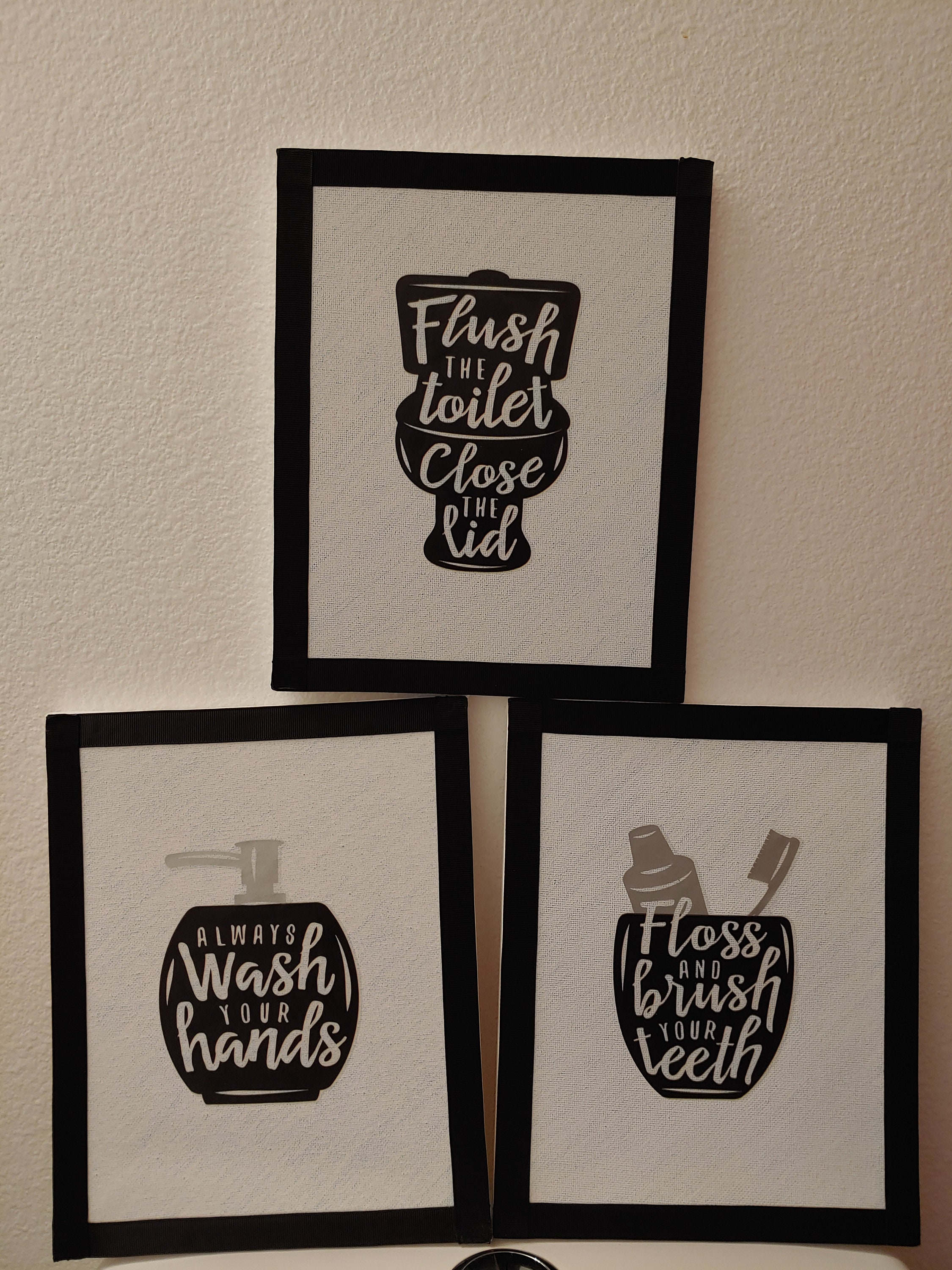 Bathroom Frames Decor in Canvas Etsy