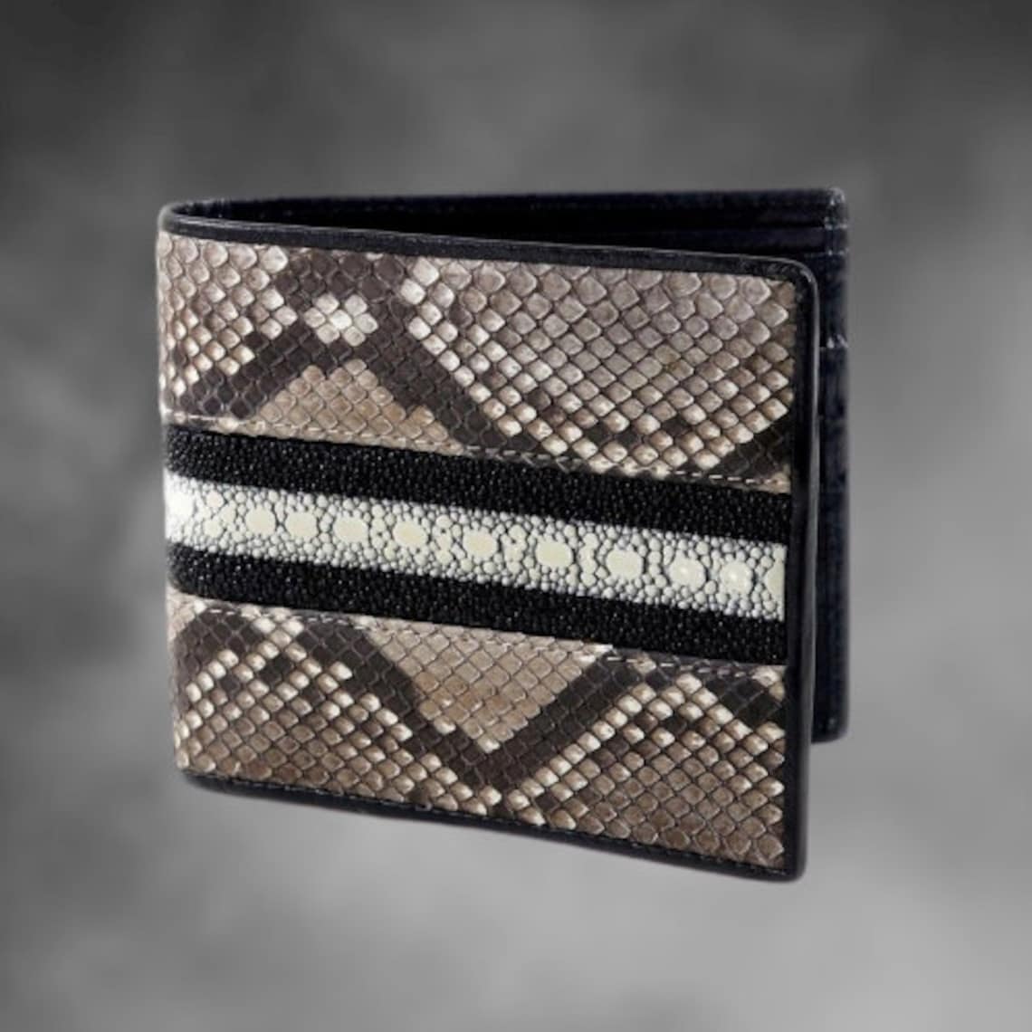 Men wallet Snake Skin Wallet slim stingray wallet trezor | Etsy