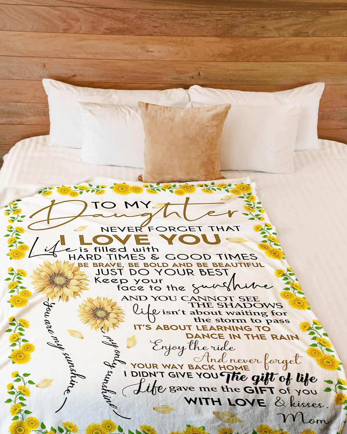 Letter To my daughter Custom Blanket Blanket Handmade Etsy